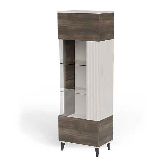 Vetrina RANDOM 2 V-1 cashmere / noce / nero