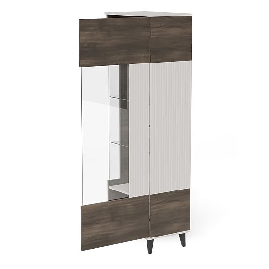 Vetrina RANDOM 2 V-1 cashmere / noce / nero