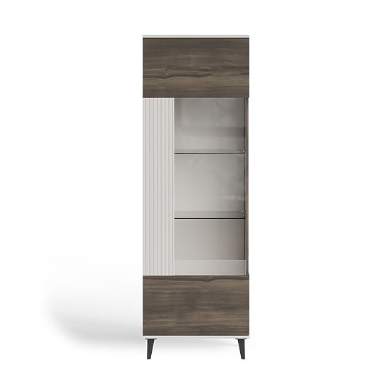 Vetrina RANDOM 2 V-1 cashmere / noce / nero