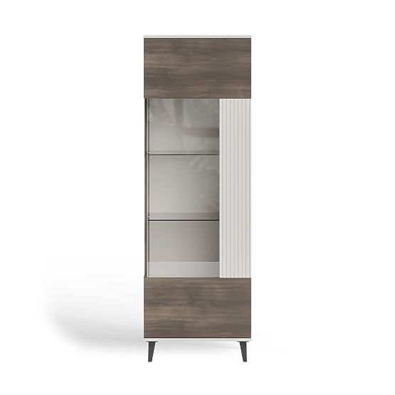 Vetrina RANDOM 2 V-1 cashmere / noce / nero