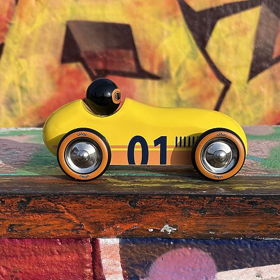 Vilac Auto in Legno Old Sport Compet Giallo
