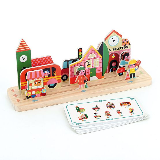Vilac Gioco logico in legno Costruisci correttamente! Città