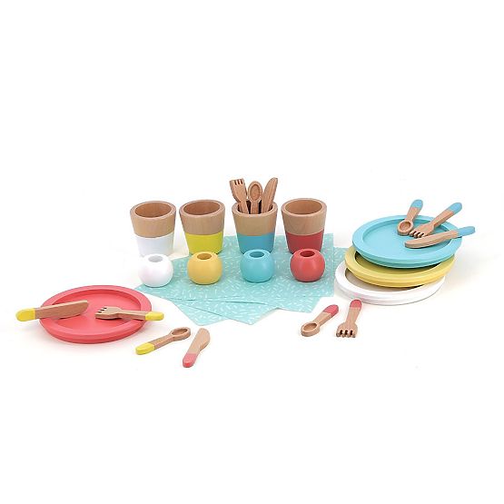 Vilac Set da pranzo in legno 28 pezzi