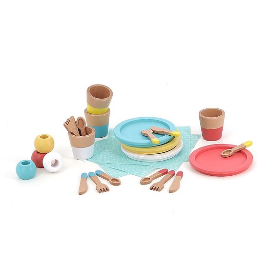 Vilac Set da pranzo in legno 28 pezzi