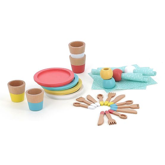 Vilac Set da pranzo in legno 28 pezzi