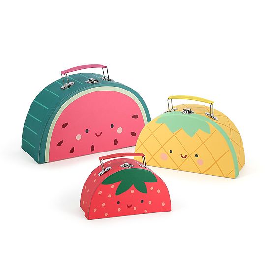 Vilac Set di 3 valigette Frutta Deliziosa Sarah Betz
