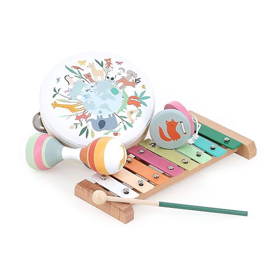 Vilac Set musicale in legno Animali del mondo Sarah Betz