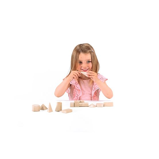 Wissner Set di Solidi Geometrici in Legno 14 pz