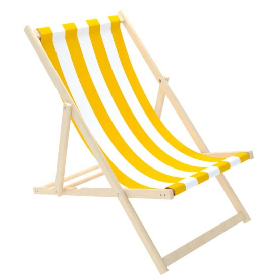 Sedia da spiaggia Stripes - giallo-bianco