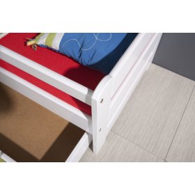 Letto con barriera Woody - bianco