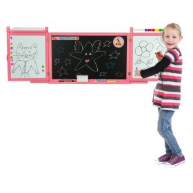 Lavagna magnetica / lavagna per bambini sul muro - rosa
