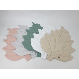 Tappetino da gioco in cotone Leaf - grigio chiaro, TOLO