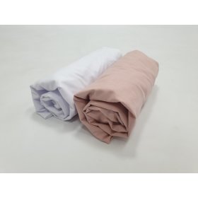 Set di lenzuola 2 pz - bianche/rosa antico, TOLO