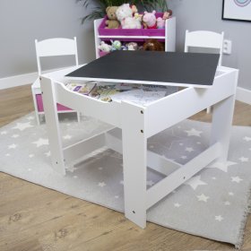 Tavolo per bambini Ourbaby con sedie con scatole rosa