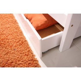 Letto per bambini con barriera Paul - bianco