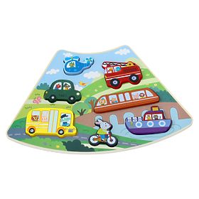 2Kids Toys Puzzle in Legno Cerchio Interconnesso 6 in 1