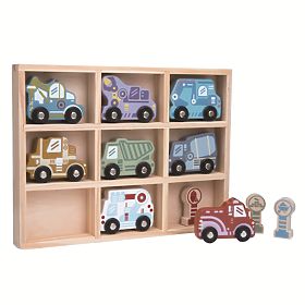 2Kids Toys Set di macchinine in legno