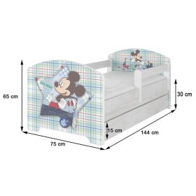 Letto per bambini con barriera - Minnie Mouse - impiallacciatura in pino norvegese