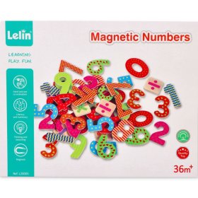 Cifre magnetiche in legno, Lelin
