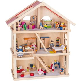 Grande casa in legno per bambole, Goki