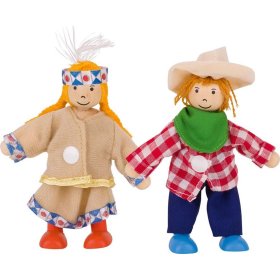 Vestire bambole di legno