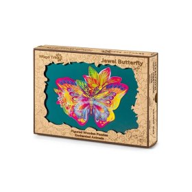 Puzzle in legno colorato - farfalla, Wood Trick
