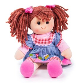 Bigjigs Toys Bambola di stoffa Melody 34 cm, Bigjigs Toys