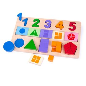Bigjigs Toys Lavagna didattica Numeri, colori, forme