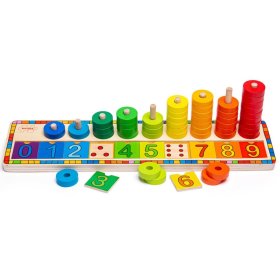 Bigjigs Toys Tabellone per puzzle con numeri, Bigjigs Toys