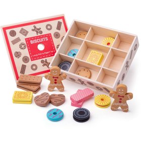 Bigjigs Toys Box con biscotti in legno, Bigjigs Toys