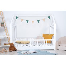 Letto casetta Montessori Elis bianco, Ourbaby