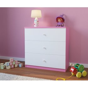 Comodino per bambini Ourbaby - rosa-bianco