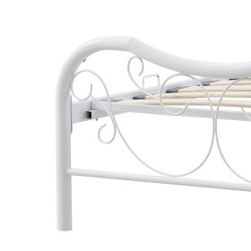 Letto in metallo FABRIZIA 90 x 200 cm - Bianco