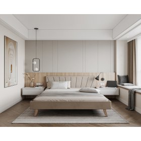 Letto imbottito HEAVEN 140 x 200 cm - Crema, FDM