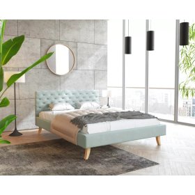 Letto imbottito California 140 x 200 cm - menta, FDM