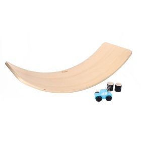 Balance board in legno con macchinina e strada, AdamToys