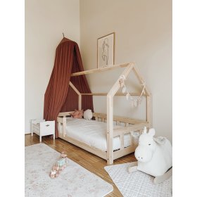 Letto casetta per bambini con barriera Mila Classic