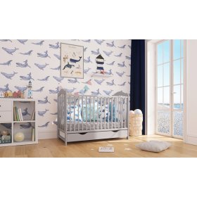 Lettino bimbo Alek con divisori estraibili - grigio, Pietrus