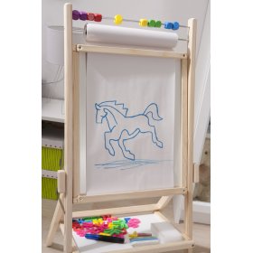 Lavagna per bambini girevole - bianca