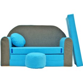 Divano per bambini Misty - grigio-blu, Welox