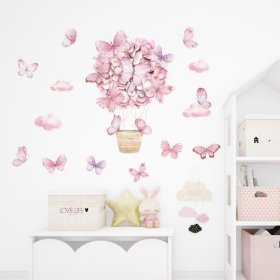 Adesivi murali - Farfalle rosa