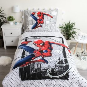 Biancheria da letto con un luminoso effetto Spiderman 140 x 200 cm + 70 x 90 cm, Sweet Home, Spiderman