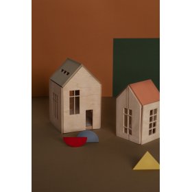 Magnetica casa in legno Montessori - kaki, OKT