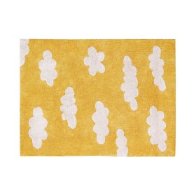 Tappeto in cotone per bambini - Nuvole senape, Kidsconcept