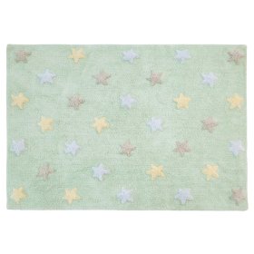 Tappeto per bambini con stelle Tricolor Stars - Soft Mint, Kidsconcept