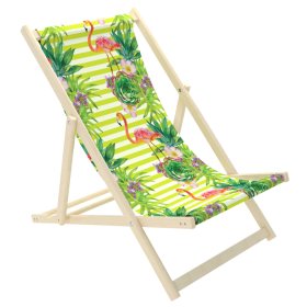 Sedia da spiaggia per bambini Fenicotteri e fiori tropicali, Chill Outdoor