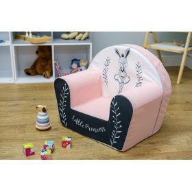 Poltroncina per bambini Ballerina coniglio - bianco-rosa, Delta-trade