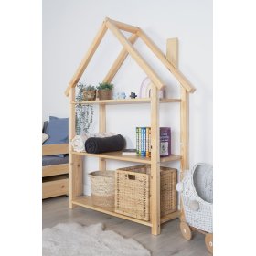 Scaffale con mensole Casetta FRANK - naturale, Litdrew
