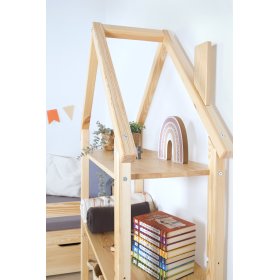 Scaffale con mensole Casetta FRANK - naturale