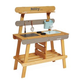 Cucina per bambini in legno Janod Outdoor Muddy Lab